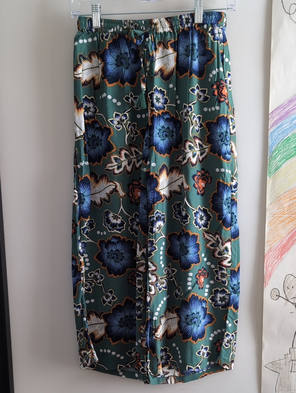 EUC Floral Wide-Leg Capri Pants - Architect, Sm